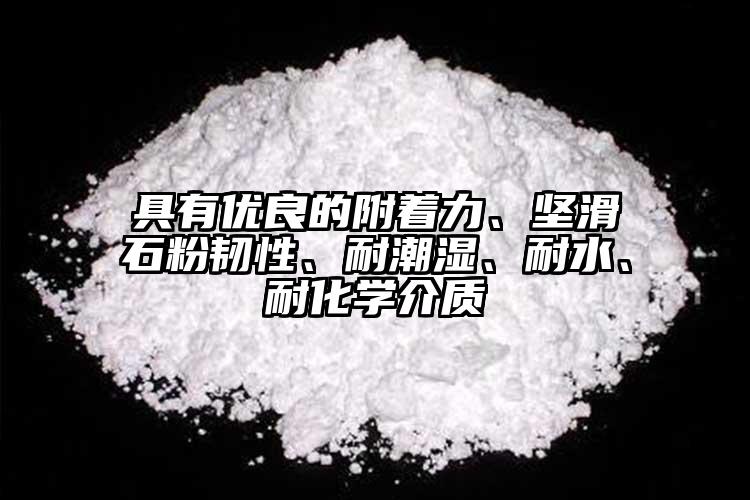 具有優(yōu)良的附著力、堅滑石粉韌性、耐潮濕、耐水、耐化學介質(zhì)