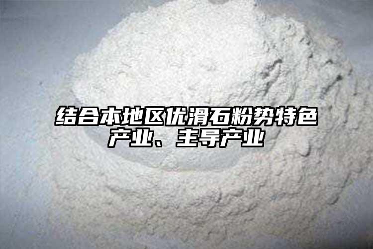結合本地區(qū)優(yōu)滑石粉勢特色產(chǎn)業(yè)、主導產(chǎn)業(yè)