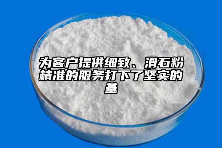 為客戶提供細(xì)致、滑石粉精準(zhǔn)的服務(wù)打下了堅實(shí)的基