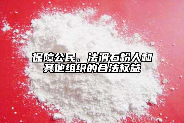 保障公民、法滑石粉人和其他組織的合法權益