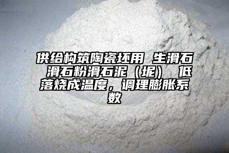 供給構(gòu)筑陶瓷坯用 生滑石 滑石粉滑石泥（坭） 低落燒成溫度，調(diào)理膨脹系數(shù)