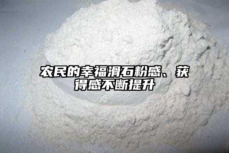 農(nóng)民的幸?；鄹?、獲得感不斷提升